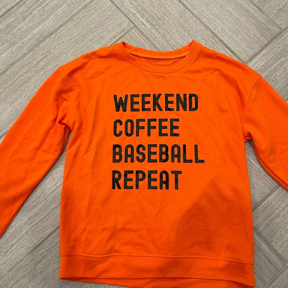 Orange women’s baseball Graphic Sweatshirt